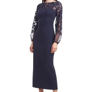JS Collections Sammi Soutache Cocktail Dress Navy Size 4 NWOT